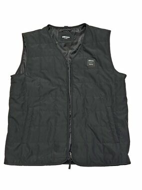 K2 Workwear Vest Black Quilted Zip Mens XL Korean Streetwear Style Utility Gear